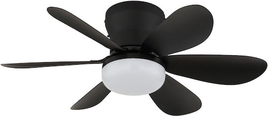 Globo Lighting Ventilator de tavan cu lentile de mărire Negru
