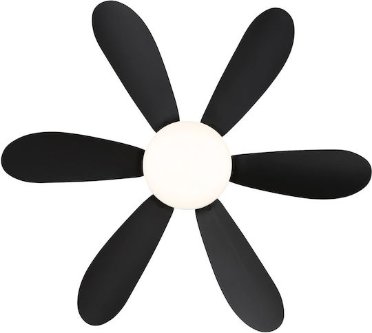Globo Lighting Ventilator de tavan cu lentile de mărire Negru