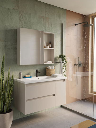 Polihome Badezimmer Waschtisch-Einheiten Ohne Waschbecken M80xB47xH45cm Beiges