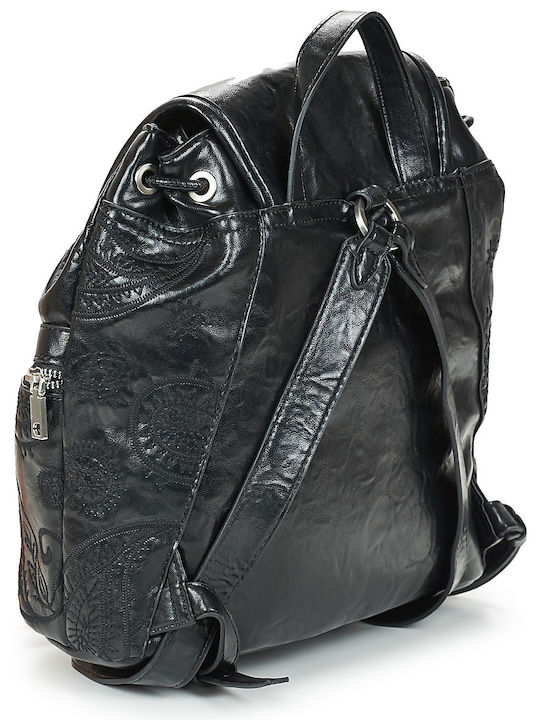 Set Knitted Women's Backpack Bag Black