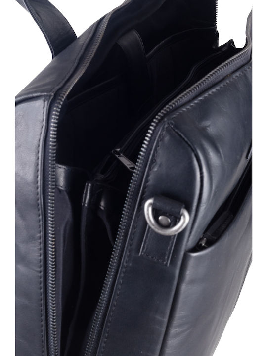 Geantă bărbătească de umăr / crossbody din piele Neagră