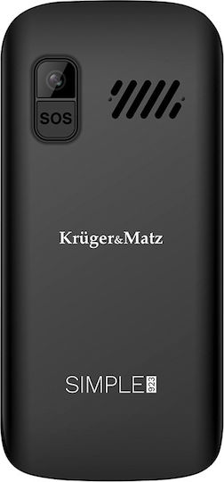 Kruger & Matz Simple 923 4G Dual SIM Κινητό με Μεγάλα Κουμπιά (Αγγλικό Μενού) Μαύρο