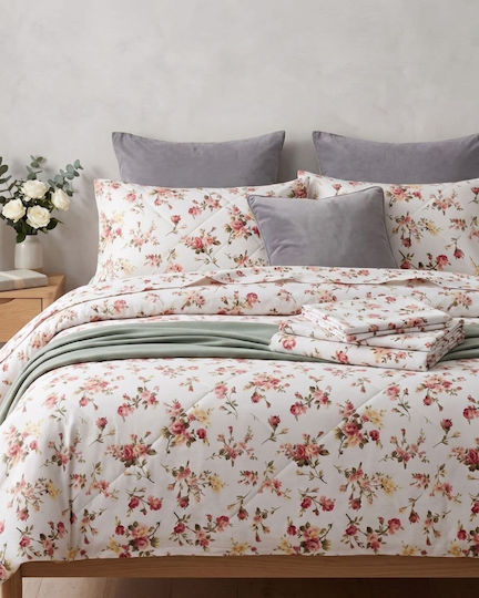 Olia Home Set Super king 220x240 cm Floral Anthaki 3 Bucăți