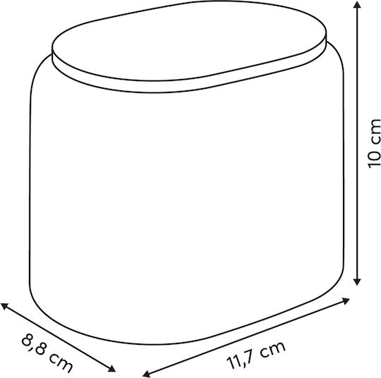 5Five Argileo Θήκη για Βαμβάκι από Ρητίνη Εκρού 3560231302399