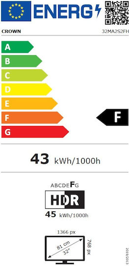 Crown Smart TV 32" Full HD LED 32MA2S2FH (2025)