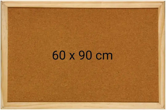 Tablă de plută cu ramă din lemn 60 x 90 cm Optima