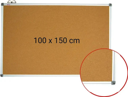 Panou de plută cu cadru din aluminiu 100 x 150 cm Optima