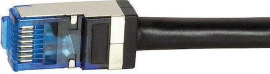 LogiLink S/FTP Cat.6a (Gigabit) Мрежов Кабел Ethernet За Външен Монтаж Без Конектори 50m Черен