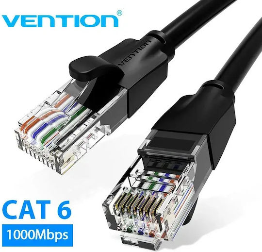 Vention U/UTP Кат.6 (Gigabit) Мрежови Кабел Ethernet 5m Черен