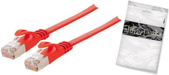Shiverpeaks Flat U/UTP Cat.7 (10Gbps) Καλώδιο Δικτύου Ethernet 0.25m Κόκκινο