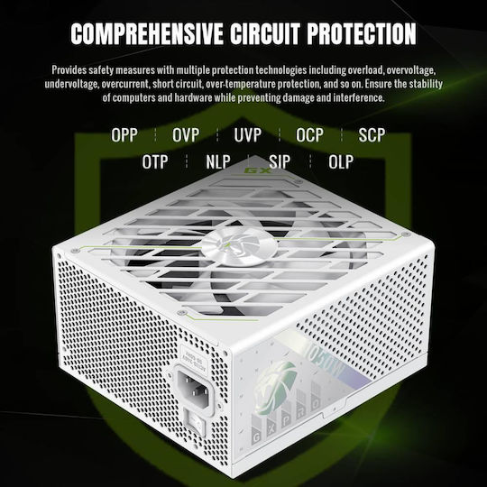 GameMax GX PRO 1050G 1050W Λευκό Τροφοδοτικό Υπολογιστή Full Modular 80 Plus Gold