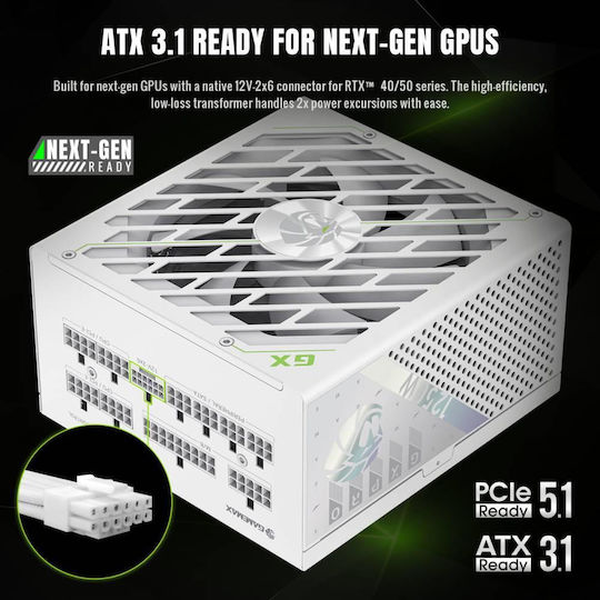 GameMax GX PRO 1250G 1250W Λευκό Τροφοδοτικό Υπολογιστή Full Modular 80 Plus Gold