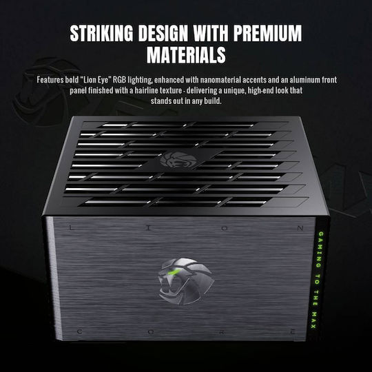 GameMax Lion Core 1200W Black Power Supply Full Modular 80 Plus Platinum