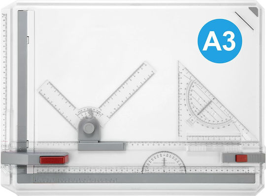 Set 2 Instrumente Geometrice Din Plastic Transparente