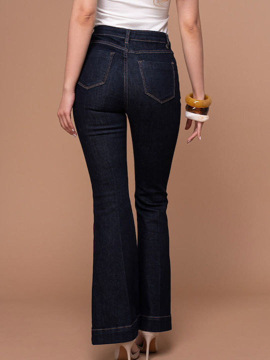 Elise Pantaloni Jean Damă Cu Talie Înaltă Cu Pantaloni Evazați În Croială Slim