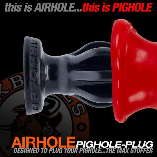 Oxballs Airhole Пернат Червен Анален Щепсел Червен-м