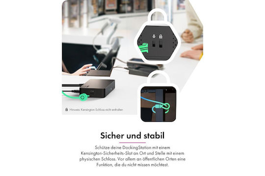 Icy Box IB-DK2255AC USB-C Docking Station με HDMI/DisplayPort 4K PD Ethernet Μαύρο