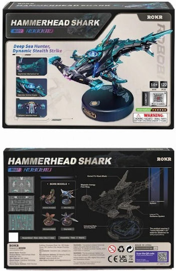 Rolife Cuburi de construit Hammerhead Shark Rokr pentru 14+ Ani 122 bucăți
