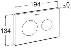 Flush Plate Ps3 Dual Duplo S Chrome Roca
