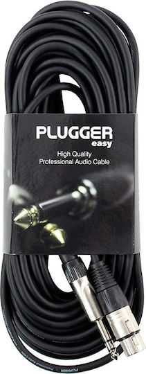 Cablu De Sunet Plugger XLR De Sex Feminin Stereo Jack 6,35 Mm Masculin Secțiune 1,5 Mm² Diametru OD6 Lungime 15 M