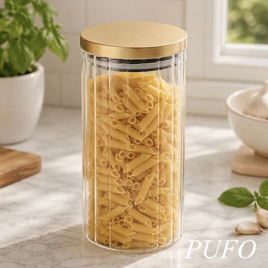 Jar for Pasta Cereals Sugar Coffee with Lid Glass 950ml