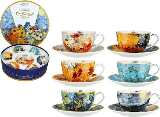 Carmani Set Cesti Maro Din Porțelan Multicolore 230ml 6 Bucăți