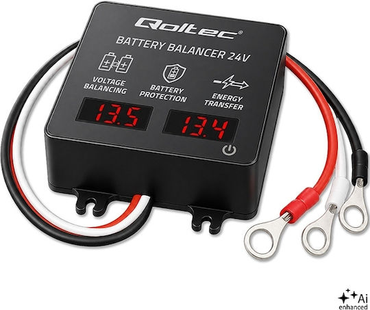 Qoltec Voltage Balancer 24 V Batteries 2 X 12 V 5 A Lifepo4 Agm Gel Led