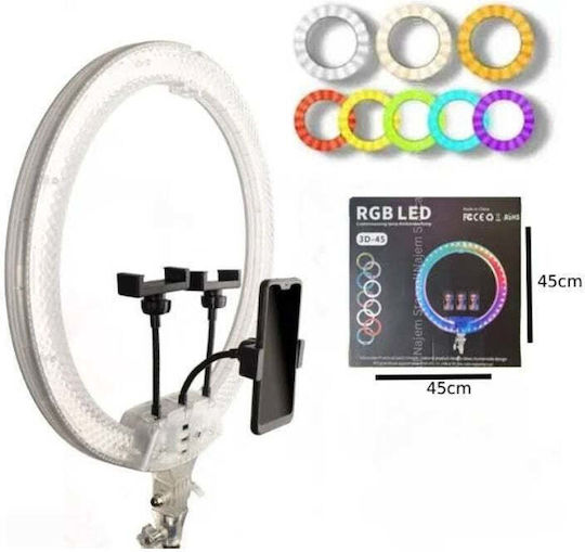 RGB Ring Light 45cm with Mobile Phone Holder