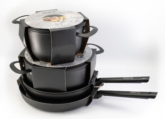 Duka Tiefe Kochtopf aus Aluminium 4lt
