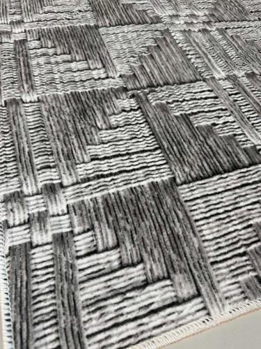 Linea Home 2608 Non-Slip Rectangular Grey Rug 140x200cm