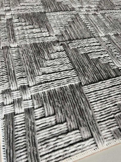 Linea Home Non-Slip Rectangular Grey Rug 140x200cm
