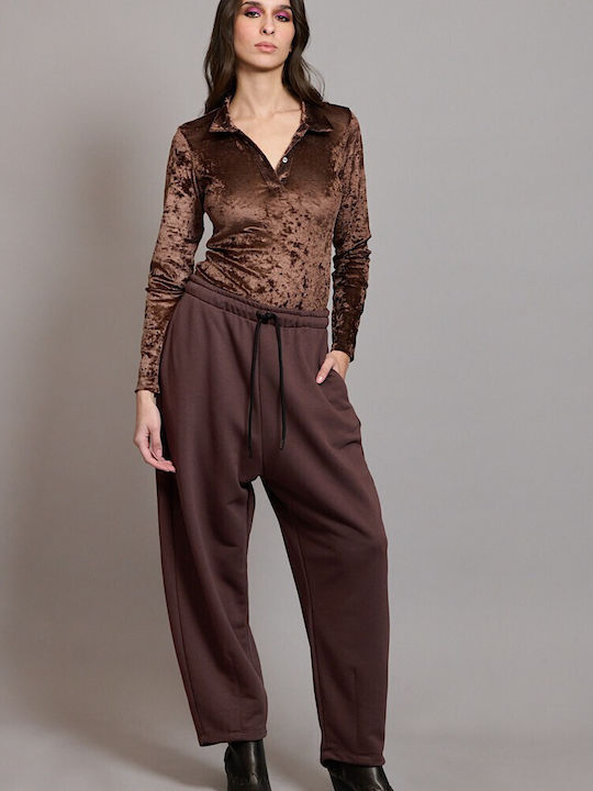 Damen Bluse Braun