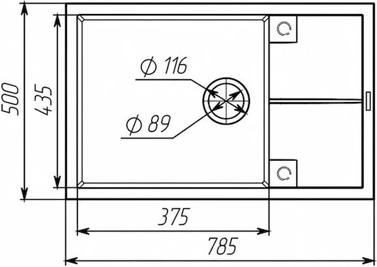 Zelto 7950 Magnum Drop-In Kitchen Sink from Liquid Granite M79xP50cm Safari