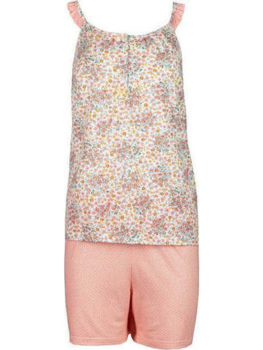 Pink Label Summer Women's Pyjamas Set Abstract Flowers