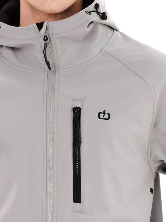 Bonded Leder Jacke Wasserdicht Graues
