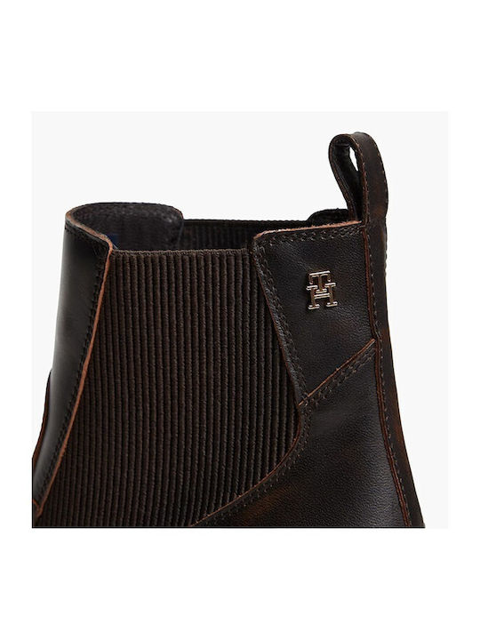 Boot Leather Women's Chelsea Ankle Boots Brown