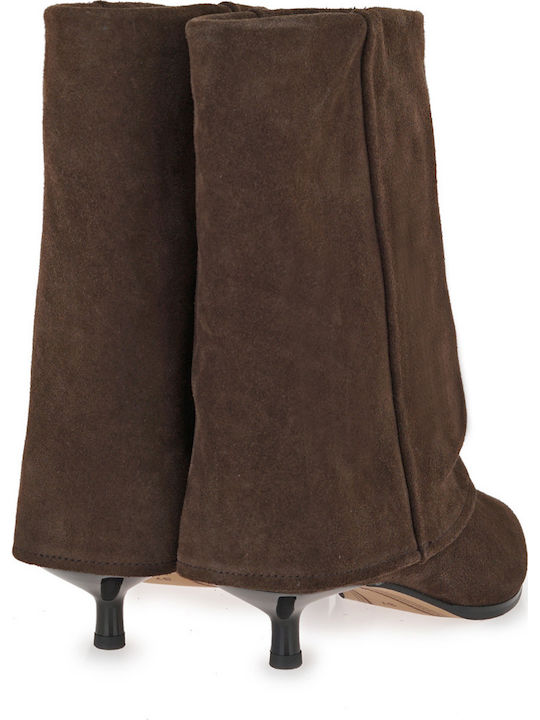 Wildleder Damen Stiefeletten Braun