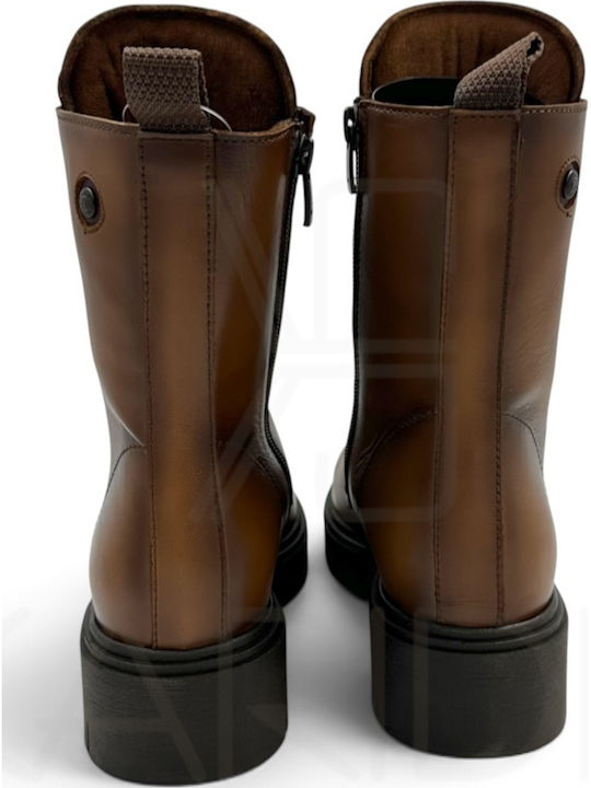 Damen Kampfstiefel Tabac Braun