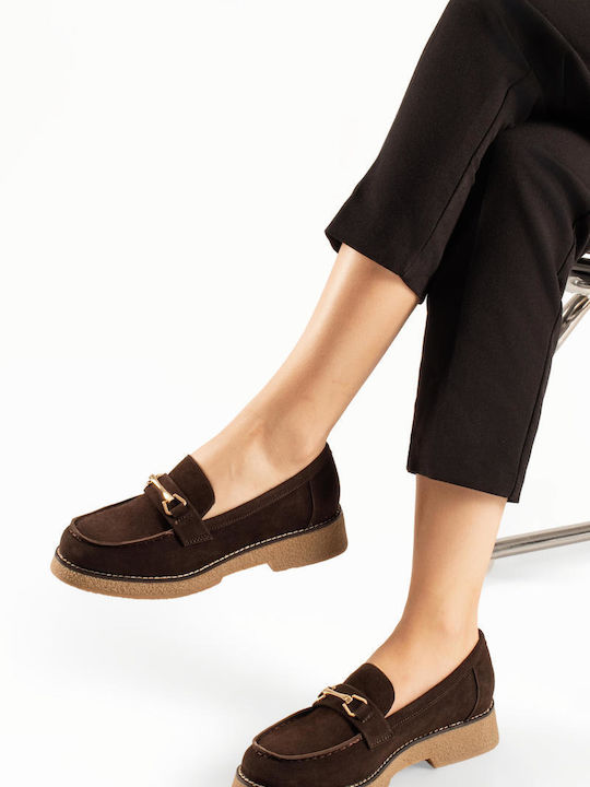 Women's Loafers In Brown Colour