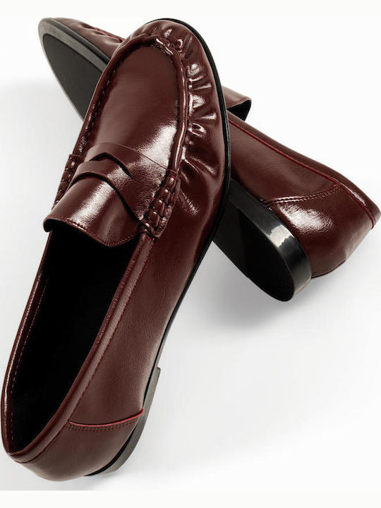 Дамски Мокасини Loafers в Бордо Цвят