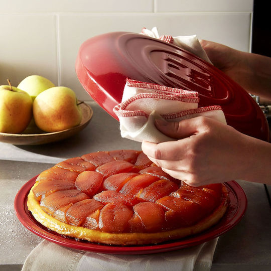 Emile Henry Round Heat-Resistant Cookware for Tart Ceramic with Lid