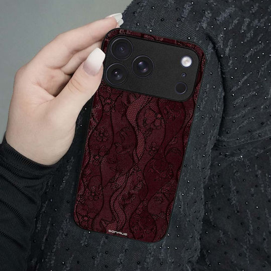 Калъф Sonique Diva Series Motorola Edge 50 Ultra Бордо Дантела
