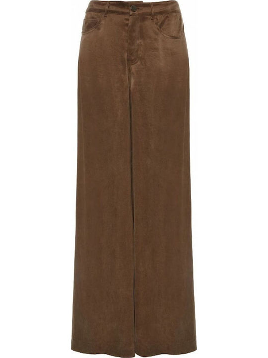 Women's High Waist Pantaloons in Regular Fit Bronze