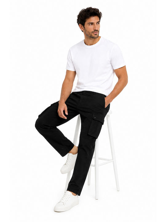 Pantaloni bărbați Cargo Relaxed Fit Negru