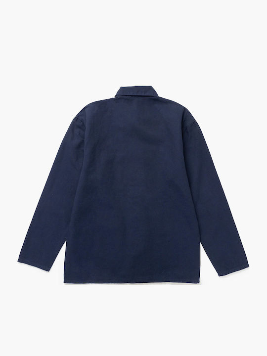 Short Sleeve Cotton Shirt in Regular Fit Dark Navy SW009-DKNV
