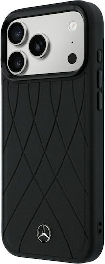 Калъф Mercedes-benz Кожа Диагонални Линии Magsafe Iphone 18 Pro Max/17 Pro Max Черен