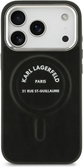 Karl Lagerfeld Embossed Open Ring Rsg Logo Magsafe iPhone 18 Pro Max 17 Pro Max Black