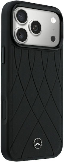 Калъф Mercedes-benz Кожа Диагонални Линии Magsafe Iphone 18 Pro Max/17 Pro Max Черен