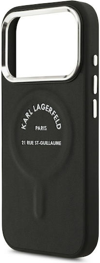 Karl Lagerfeld Embossed Open Ring Rsg Logo Magsafe iPhone 18 Pro Max 17 Pro Max Black