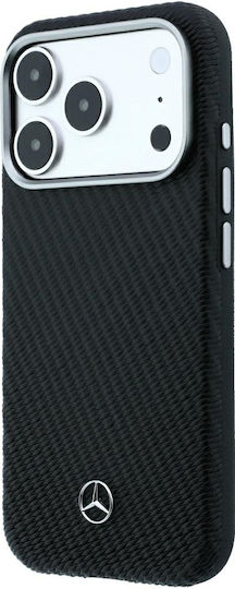 Mercedes Leder Semi Wrap Holzoptik Magsafe Iphone 18 Pro 17 Pro Schwarz
